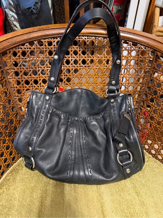 b. makowsky Handbags - B.Makowsky Black Leather Hobo Shoulder Bag | Leopard Lining | Y2K Bella Tote